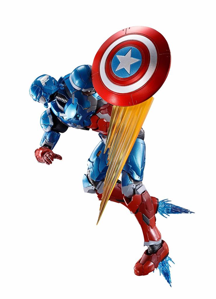 TAMASHII NATIONS Captain America On 155mm Painted Movable Figure S.H.Figuarts (Tech Avengers) Approx. PVC&ABS&Diecast