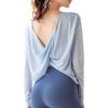 VeroMan Long Sleeve Yoga Size S Women's Top, Spring/Summer, Soft, Fitness, Ballet, Ppi-lstops7, Blue,