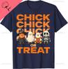 Chick or Treat Halloween Witch Spooky Chicken Unisex Women Kids TShirt Custom Printed Graphic T Shirts Couple Cotton Tee