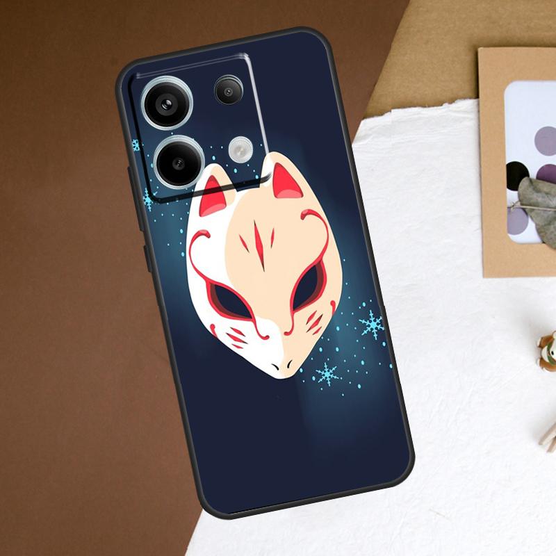 Японский чехол-маска лисы Кицунэ для Redmi Note 13 Pro Plus 9 10 11 12 Pro 9S 10S 11S 12S Чехол для Redmi 12 C 10C 13C