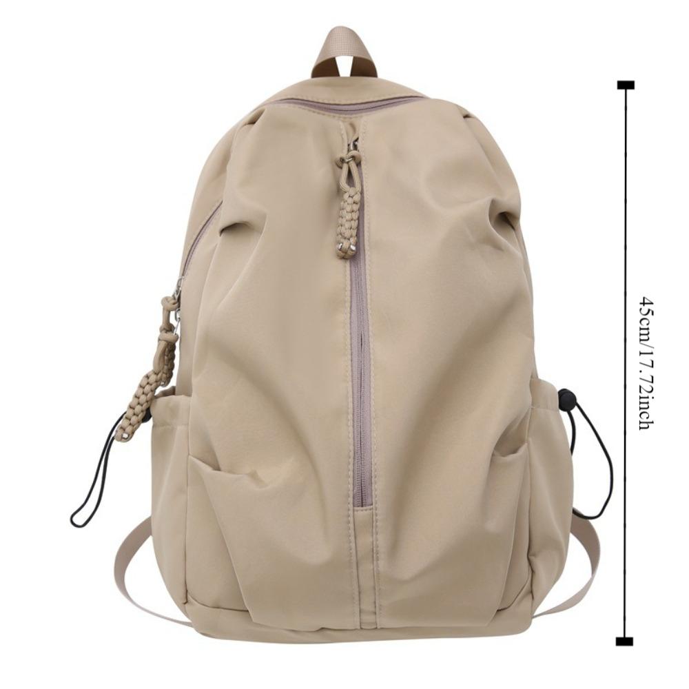 High Capacity Trendy Ins Backpack Multi-pocket School Bags Female Junior High School
