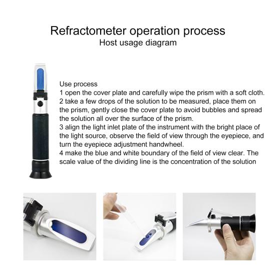 0-50% профессиональный рефрактометр для меда, высокая точность, функция калибровки, удобная ручка, измеритель концентрации молока