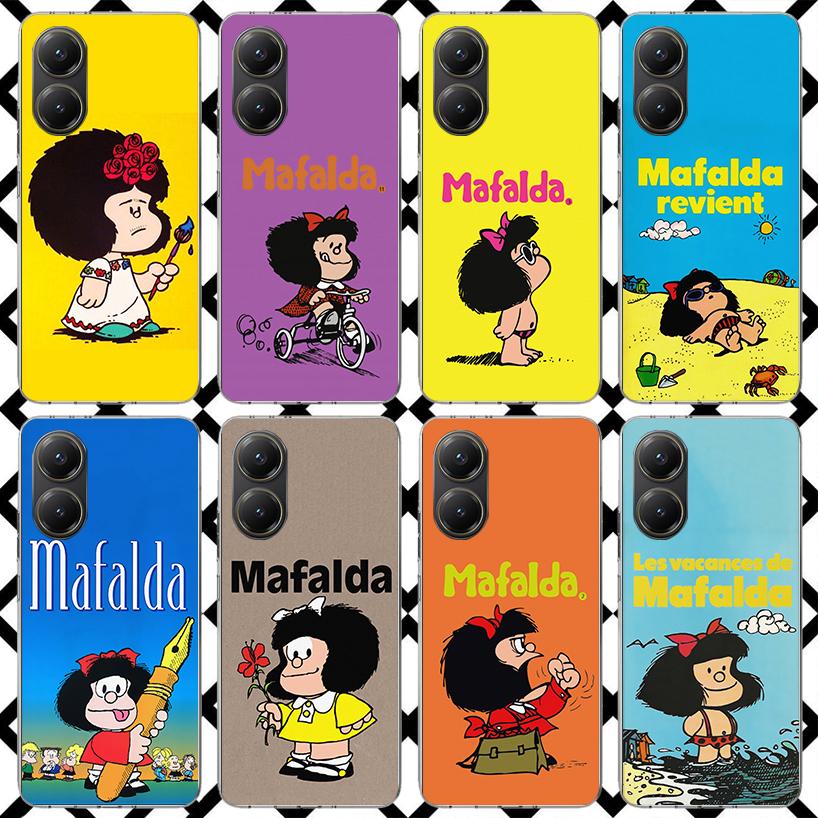 Mafalda Cartoon Phone Case for Xiaomi Poco F7 Ultra X7 X6 X5 Pro X4 Gt M8 M7 Redmi 15 15C 13 13C 12 12C Soft Cover Fundas Poco F