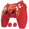 PlayVital Силиконовый чехол для контроллера PS5 Mecha Rhino Противоударный Защитный Легкий Включает накладки на стики и Совместим с зарядкой Кленово-красный и Кирпично-красный