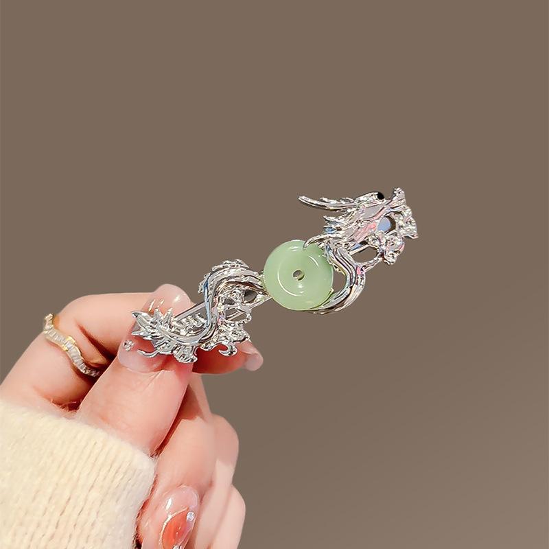 Natal Year Dragon-shaped Hairpin Fashion Temperament Duck Bill Clip Guochao Retro Design Side Hair Accessories