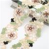 1Yard Vintage Flower 3D Lace Trim Ribbon Fabric Embroidered Wedding Applique Trimmings DIY Sewing Craft Decoration