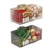 Self Adhesive Wall Mount Organizer Clear Storage Basket New Spice Bottle Storage Box  Kitchen Use