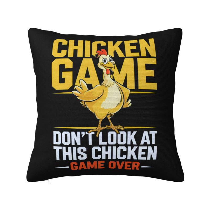 Chicken Game Dont Look At The Chicken Cushion Cover xcm Polyester Throw Pillow Case for Sofa Square Pillowcase Decoration