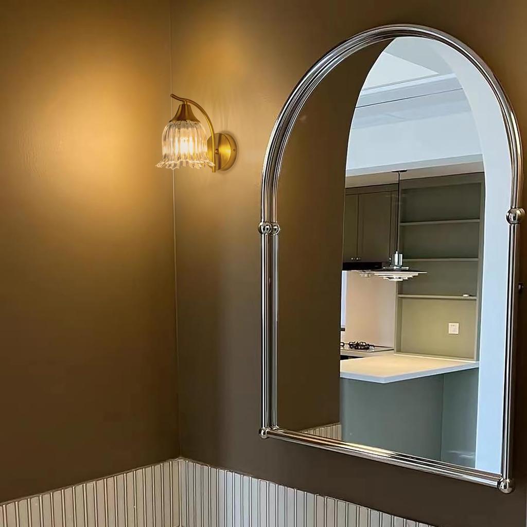 Настенный светильник LED Стильный скандинавский туалет Стеклянная простая лестница Антикварная спальня Туалет Электрический столовая Интерьер Вход Освещение Непрямое