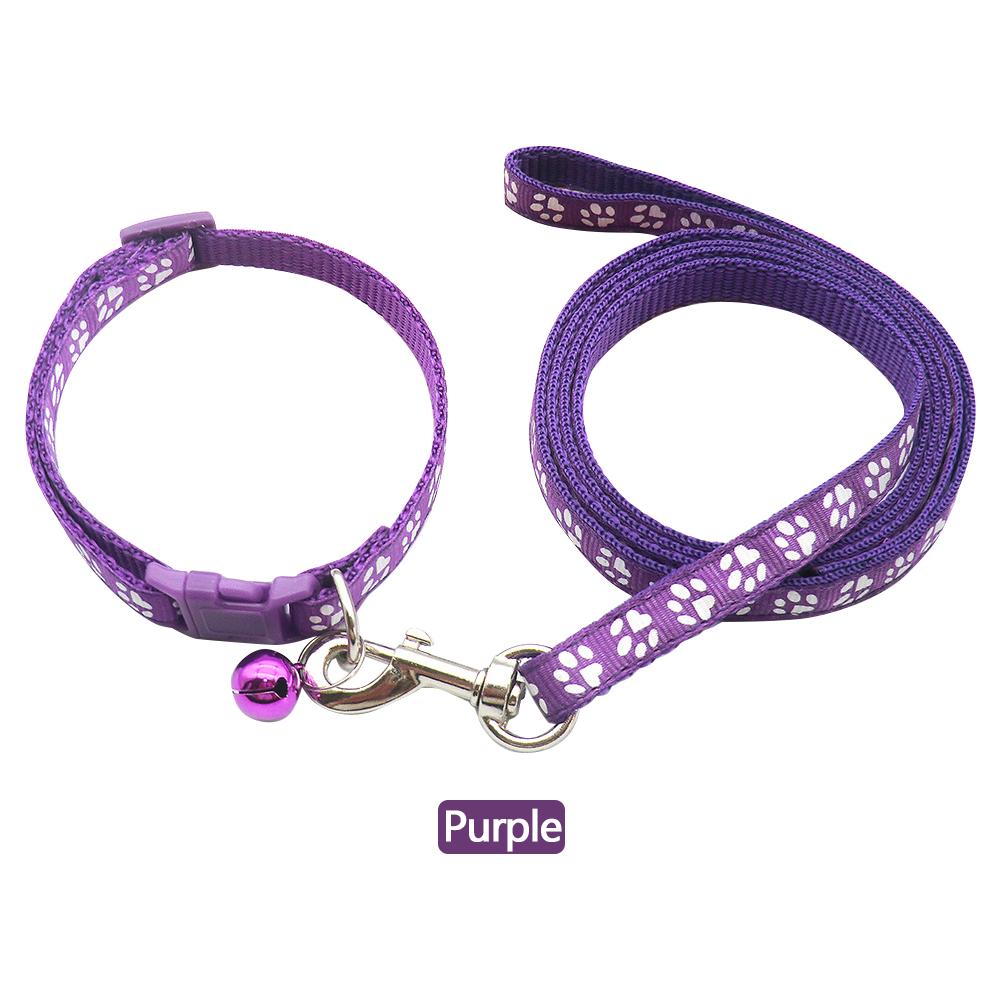 1,2 м поводок и шлейка для домашних животных, цепь для собак с милым принтом лапы для маленьких кошек и собак, поводок для собак, жилет, товары для животных