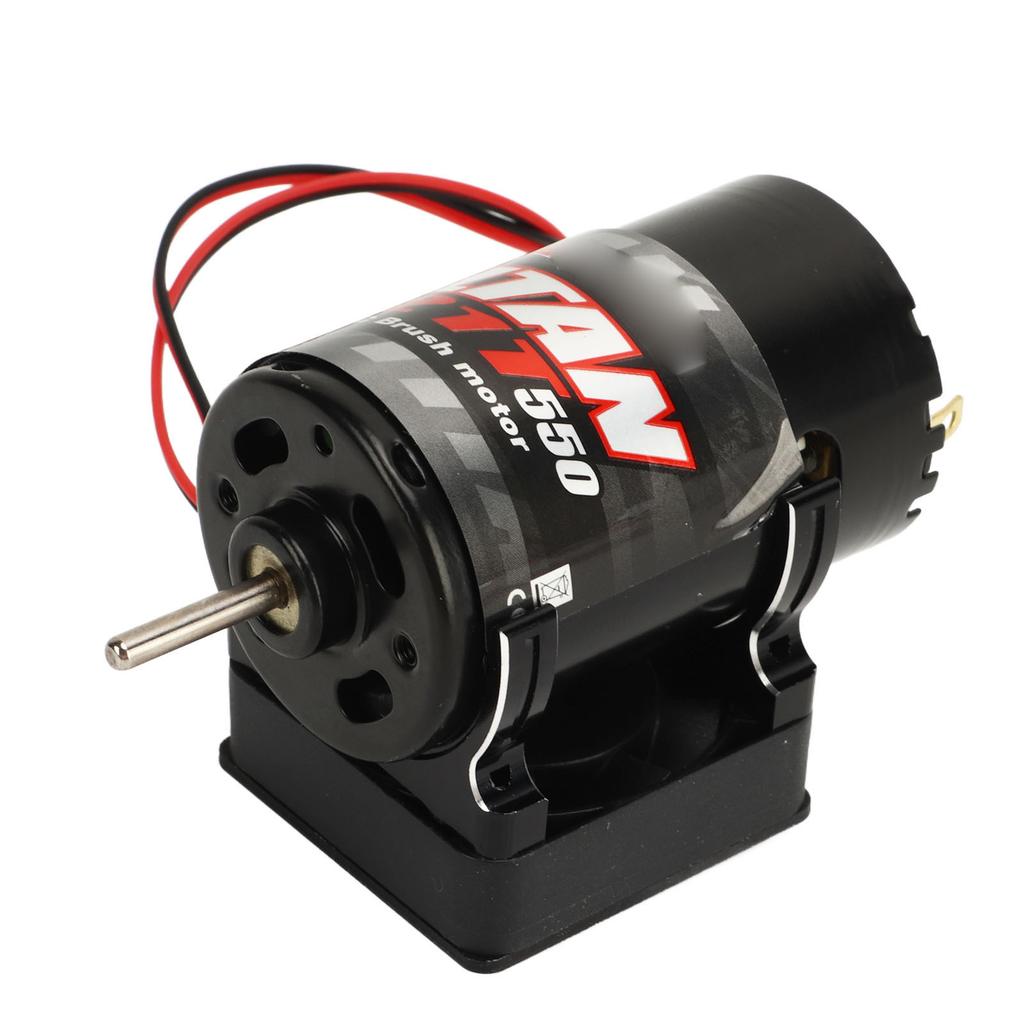 550 Brushed Motor 21T Low Noise Heat Dissipation RC Car Brushed Motor for SCX10 90046 Black