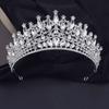 Роскошные розовые хрустальные свадебные короны, королевские диадемы королевы, повязки на голову для девочек, свадебный головной убор для выпускного вечера, диадема для невесты, украшения для волос, аксессуары
