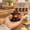 Набор для вышивания бисером 3D Шотландская корова для взрослых, Маленькие 3D животные из бисера, Набор для рукоделия из бисера, Наборы для вышивки бисером Шотландская корова, 4 милых дизайна, Бисерная вышивка на тему коров
