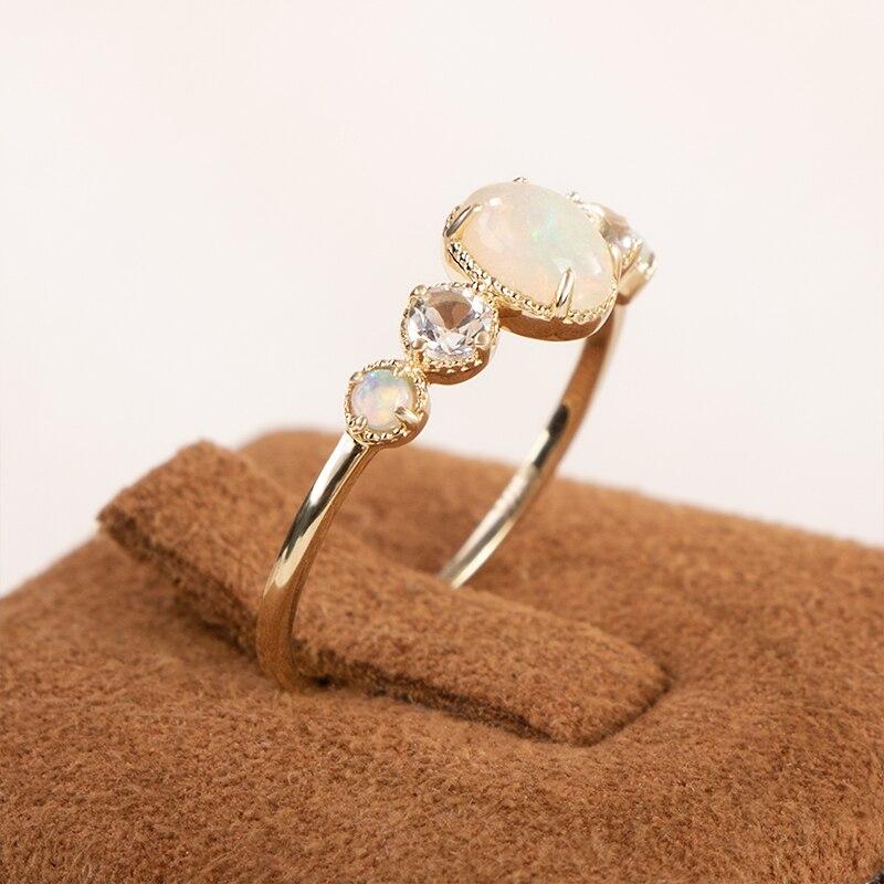 Gica Gema Классические кольца из натурального золота 9 К с цирконом, овальной формы, желтое золото, изысканные украшения на палец, свадебная вечеринка, женские подарки