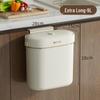 Wall-Mounted Trash Can with Lid for Bathroom, Toilet, Kitchen, or Household Use - High-End Crevice Storage Solution