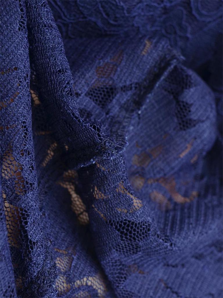 Тонкая кружевная юбка-миди с высокой талией для женщин, весна и осень