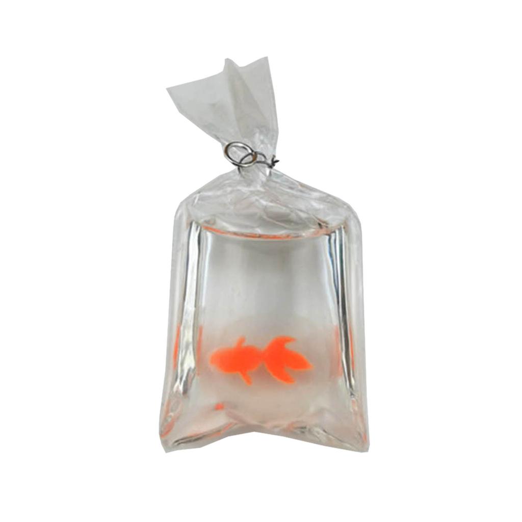 Clear Resin Fish Bag Charm Eye Catching Decorative Goldfish Water Bag Pendant Goldfish In Water Bag Pattern Charm DIY
