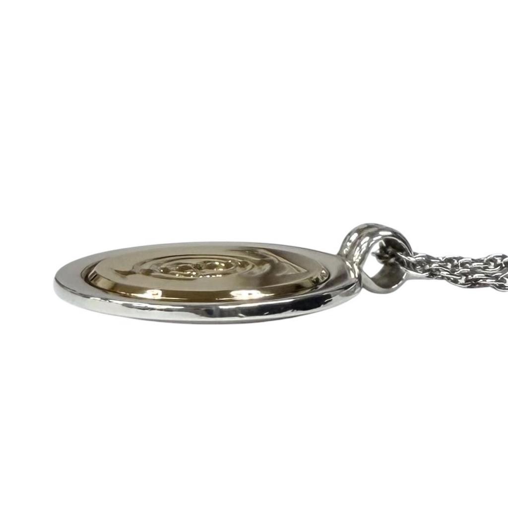 Great TIFFANY&Co. Necklace T&C Coin Necklace Combo Silver 925 Women Used