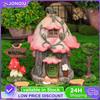 Miniature Fairy House Chair Kit Resin Adorable Fairy Garden House Chair Mini Fairy Cottage House for Fairy Garden Decor