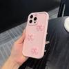 3D Pink Cute Butterfly Silicone Soft Phone Case For iPhone 16 15 14 13 12 11 Pro Max XS XR X 7 8 Plus SE Mini Shockproof Candy Cover