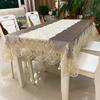 Luxury Lace Tablecloth for Living Room Bedroom Cover Table Party Table Cloth American White Embroider Table Decoration