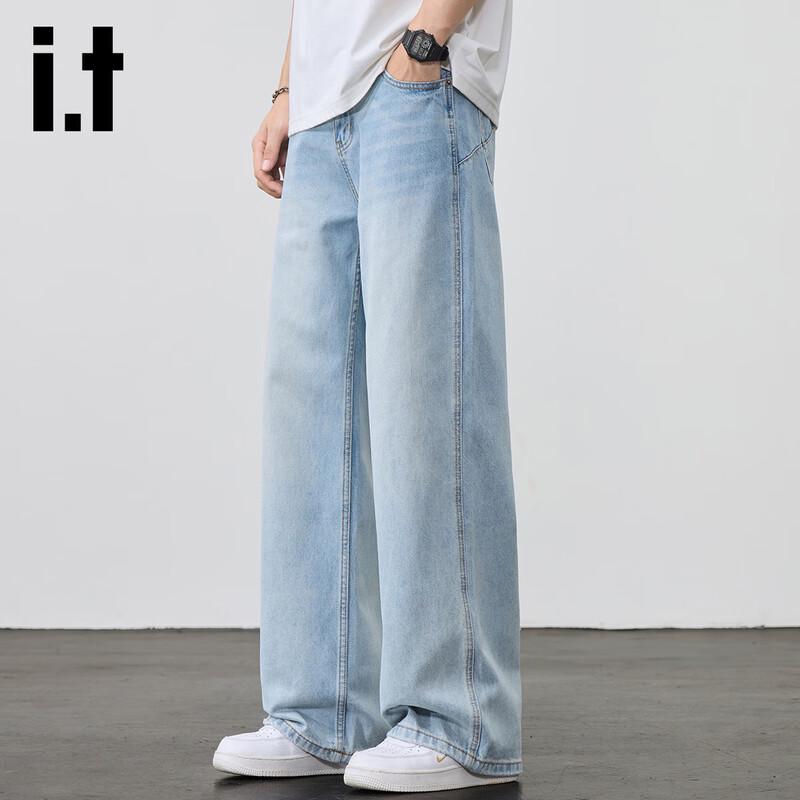 Izzue IT Мужские летние повседневные джинсы прямого кроя