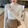 Sweaters Pullover Knitwear Women Autumn/Winter Solid Half High Collar Long Sleeve Versatile Sweater Pullover Female Top