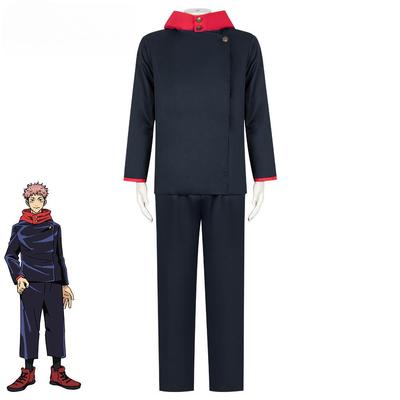 Костюмы для косплея Jujutsu Kaisen Itadori Yuji, топы, штаны, детский комплект аниме-униформы для вечеринки на Хэллоуин, карнавальный маскарад, набор париков для вечеринки