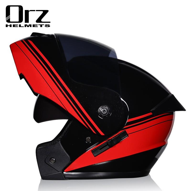 Full Face Motorcycle Helmet With Dual Visor Men Women ABS Material Ventilated Riding Gear