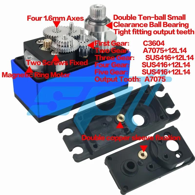 SPT 12kg 4412LV Short Body Large Torque Digital Metal Servos for RC Car Crawler SCX10 TRX4 Drift 3D Fix-Wing Robot Parts
