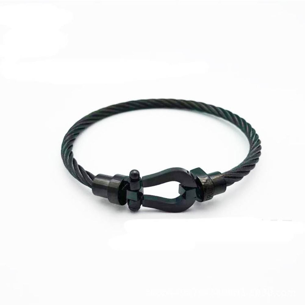 Подкова из нержавеющей стали плетеные браслеты простая магнитная застежка для мужчин