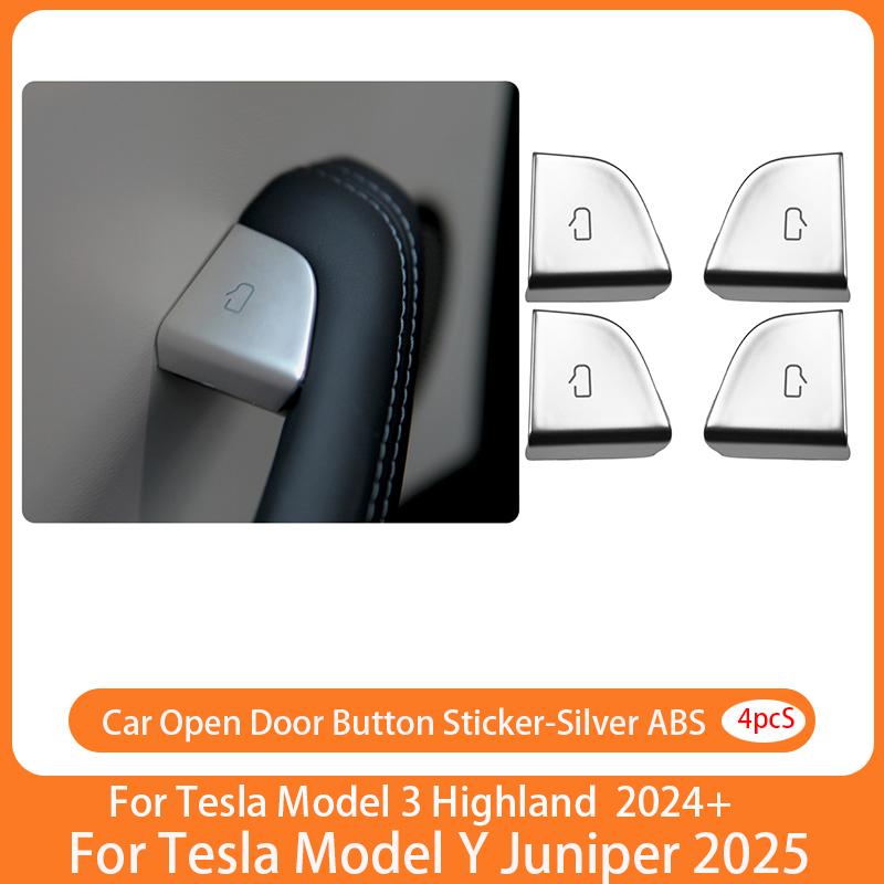 For Tesla New Model Y Juniper 2025 Launch Model 3 Highland 2024 Door Lock Switch Open Button Cover Protector