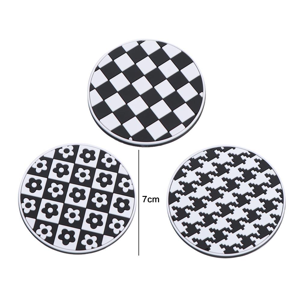 Houndstooth Auto Cup Holder Heat Resistance Water Cup Cushion Car Mug Coaster Decor Accessories