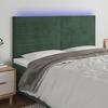 VidaXL LED Headboard Bedroom Furniture Double Bed Accessory Head of Bed Frame Interior Dark Green 3122621