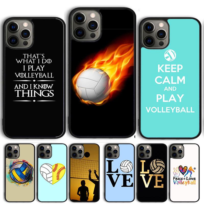 I LOVE play volleyball Coque Shell For iPhone 17 Air 15 16 14 13 12 Pro Max 11 Pro Max Plus Phone Case Cover