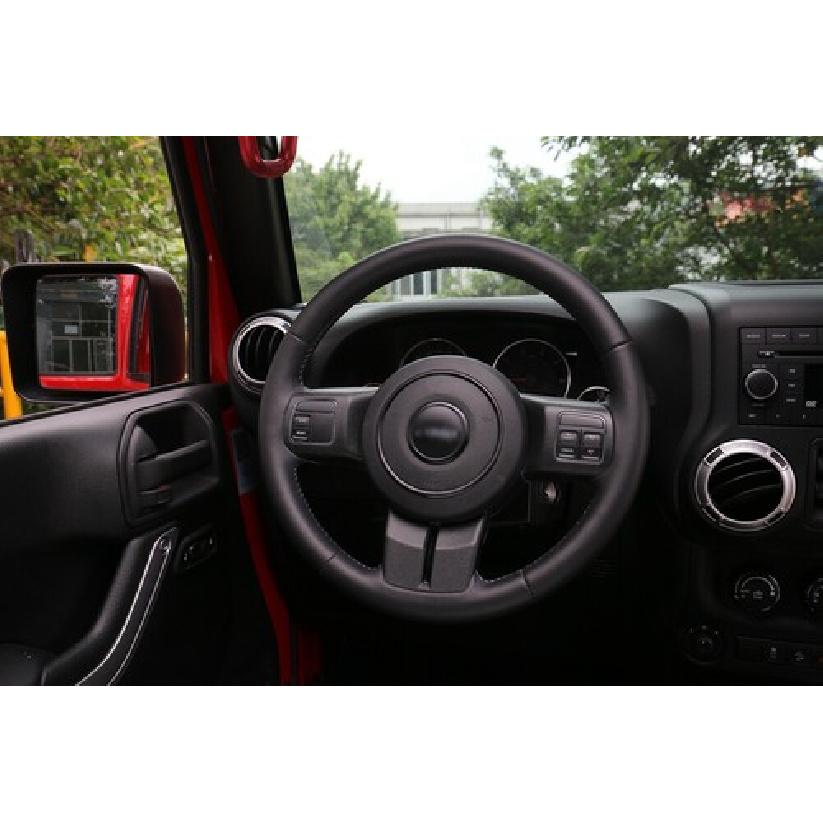 Декоративная накладка на центральную часть рулевого колеса для Jeep Wrangler 11-17 и Grand Cherokee 11-2013
