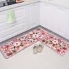 1 шт. анти-усталостные кухонные коврики, шикарный цветочный принт, водонепроницаемый нескользящий толстый мягкий кухонный коврик, прочный, удобный стоячий коврик для кухни