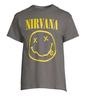 Новый с биркой футболка Nirvana с лицом-смайликом серая для взрослых 3XL