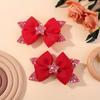 LOVEKIKI 2Pcs 4.33inch Star Glitter Bow Hair Clips for Girls Boutique Ribbon Dovetail Barrette Headwear Child Hair Accessories