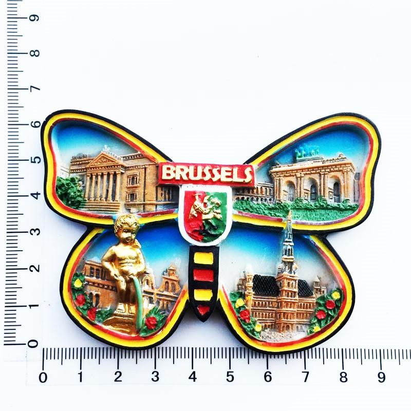Бельгия Магнит на холодильник из смолы Гент Монс Магниты на холодильник 3D Наклейки Магнитные магниты Декор Брюгге Брюссель Туристический сувенир