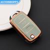 Откидной чехол для ключей из ТПУ с золотыми краями, чехол для ключей, сумка-держатель, брелок для Changan CS15 CS35 CS75 EV E-Star EADO Raeton V3 V5 V7