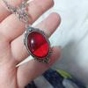 Women's Vintage Red Quartz Crystal Necklace With Butterfly Jewelry Pendant Necklace Fashion Neck Jewelry