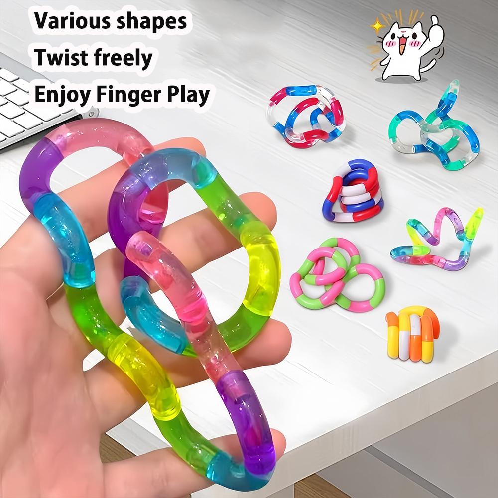 Веселые Образовательные Сенсорные Игрушки-Спиннеры Твисти Кнот Цепочка Деформируемая Креативная Игрушка для Снятия Тревоги и Стресса Ребенок Подросток СДВГ