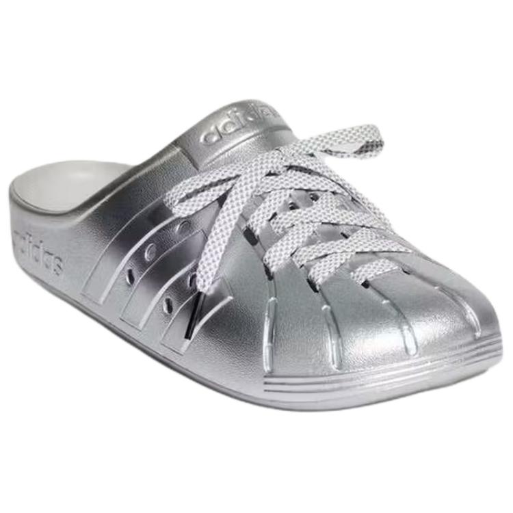 adidas Клоги ADILETTE Унисекс Серебристые LA5011
