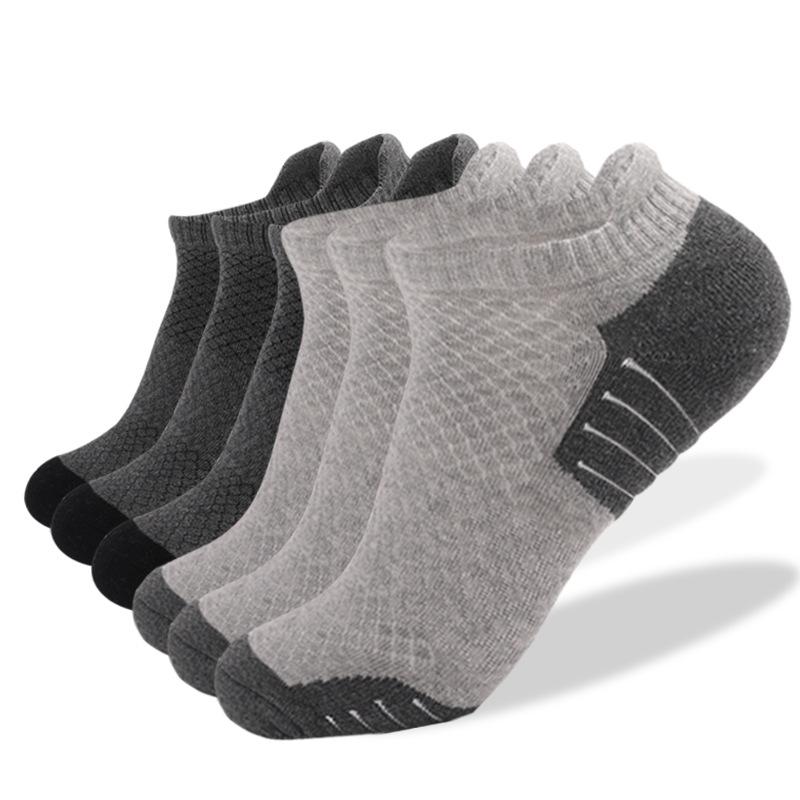 High Athletic Trainer Short Low Cut Socks Outdoor Thicken Terry Run Cushioned Socks Men Women Summer Logo Pack 6