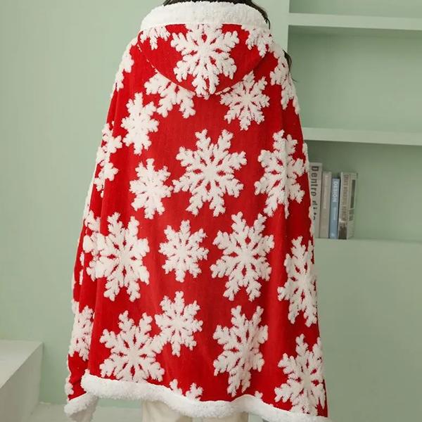 WTEMPO Осенне-зимнее рождественское снежное утолщенное многофункциональное одеяло из овечьей шерсти, шаль, накидка, фланелевое одеяло с большим ворсом