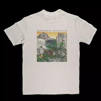 Винтаж Steel Pulse Handsworth Revolution Хлопок Белый Все Размеры Унисекс Рубашка BL203 Унисекс Футболка