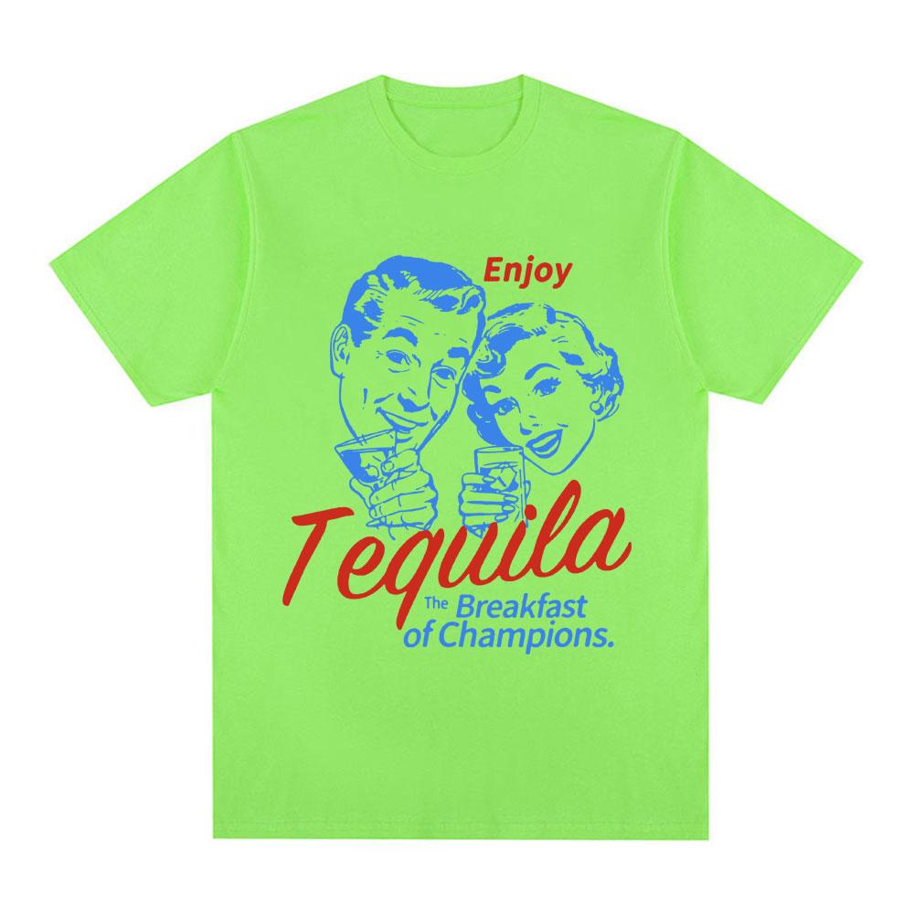 Enjoy Tequila Retro Graphic T Shirt Cute Funny Alcohol Drinking T-Shirts Vintage Fashion T Shirts Tops Clothing Unisex