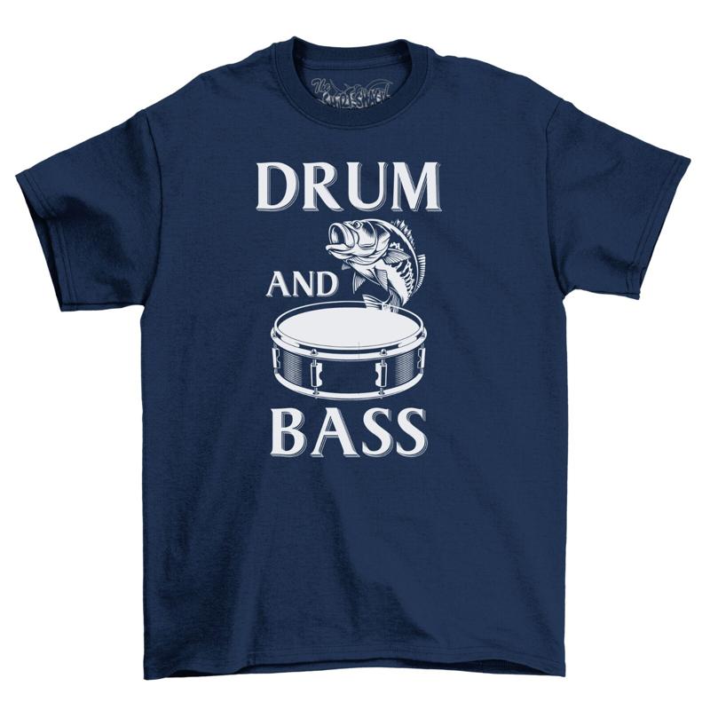 Novelty Unisexs T Shirt Funny 2023 Drum Bass Dad Fishing Top