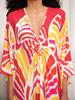 EDOLYNSA Yellow Kaftan Women's Robe Lightweight Relaxed House dress Beach dress Vibrant color Boho Caftan Moo Moo Dress Q1289